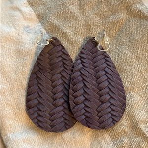 Nickel & Suede leather earrings